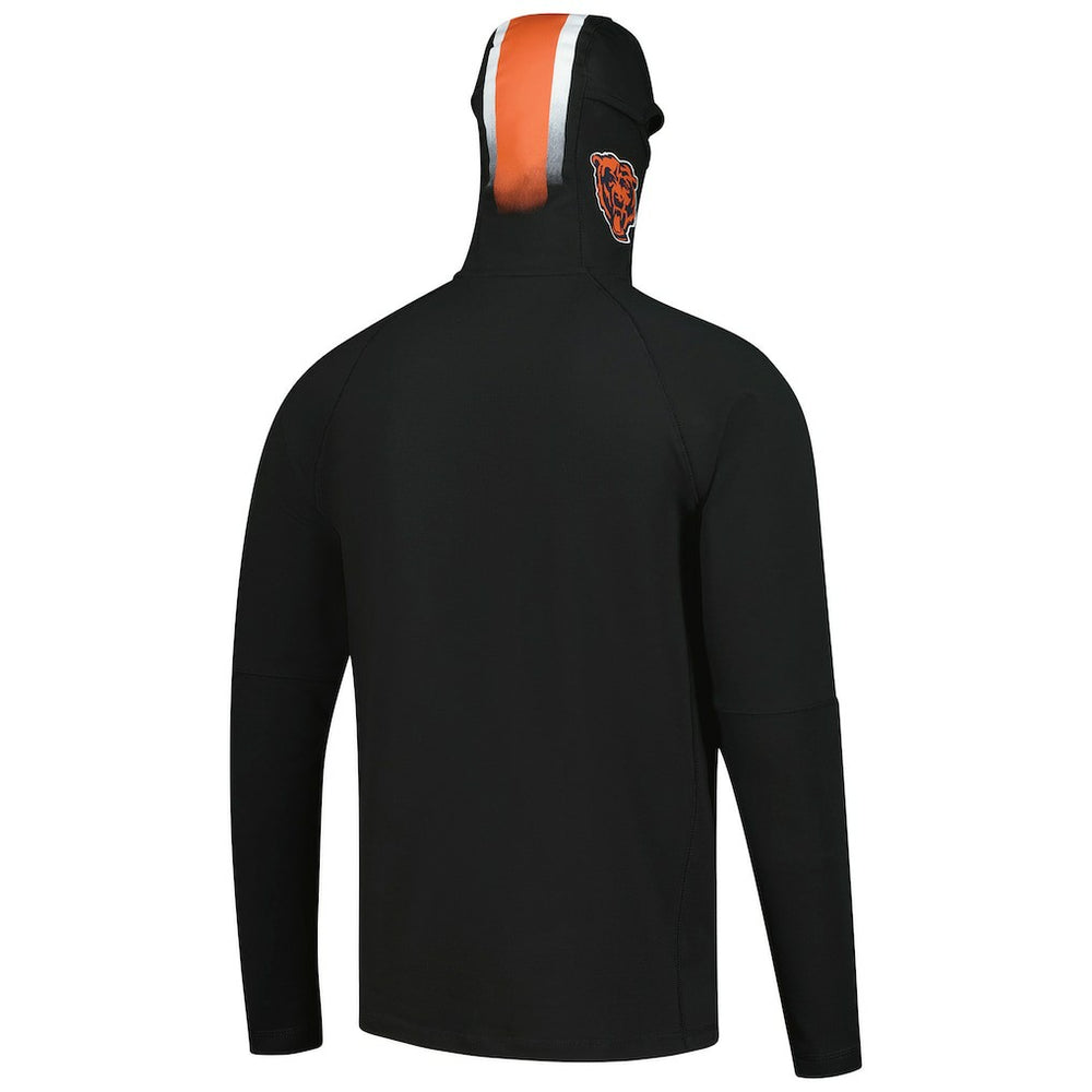 Chicago Bears New Era Functional Fandom Balaclava Helmet Stripe Tri-Blend Hoodie - Black on sale