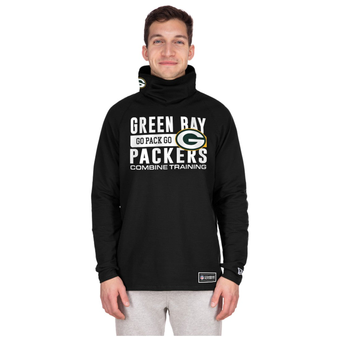 Green Bay Packers New Era Functional Fandom Balaclava Helmet Stripe Tri-Blend Hoodie - Black discount