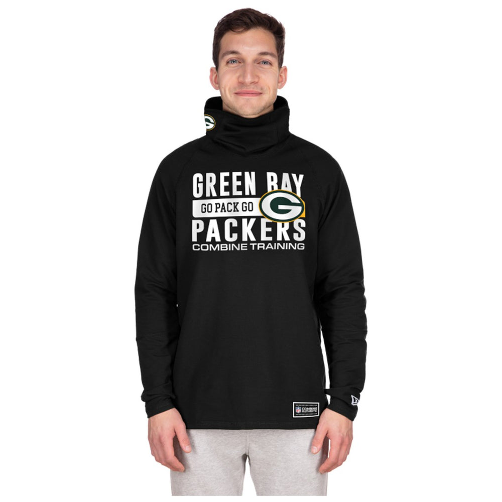 Green Bay Packers New Era Functional Fandom Balaclava Helmet Stripe Tri-Blend Hoodie - Black discount