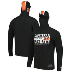 Cincinnati Bengals New Era Functional Fandom Balaclava Helmet Stripe Tri-Blend Hoodie - Black for sale