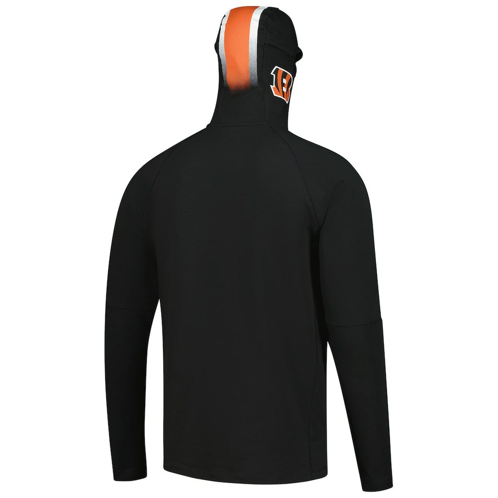 Cincinnati Bengals New Era Functional Fandom Balaclava Helmet Stripe Tri-Blend Hoodie - Black for sale
