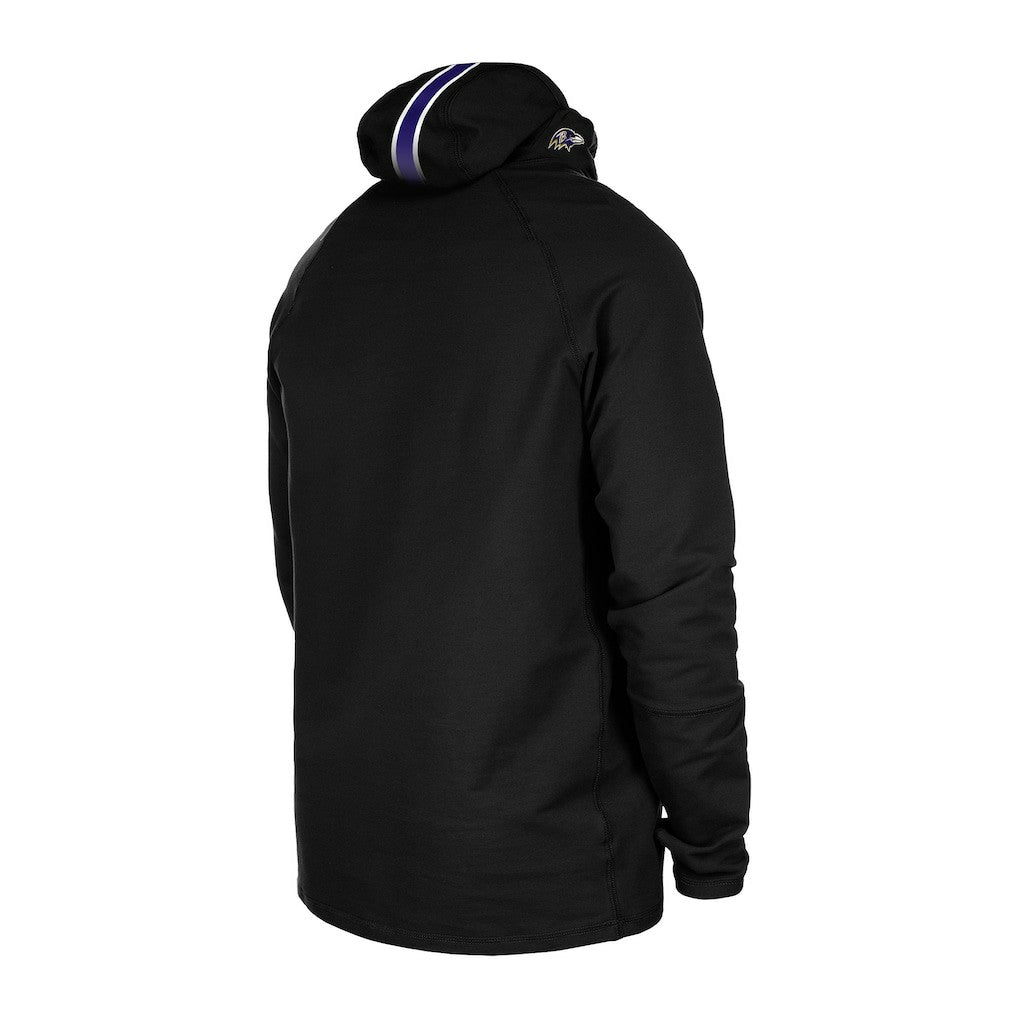 Baltimore Ravens New Era Functional Fandom Balaclava Helmet Stripe Tri-Blend Hoodie - Black discount