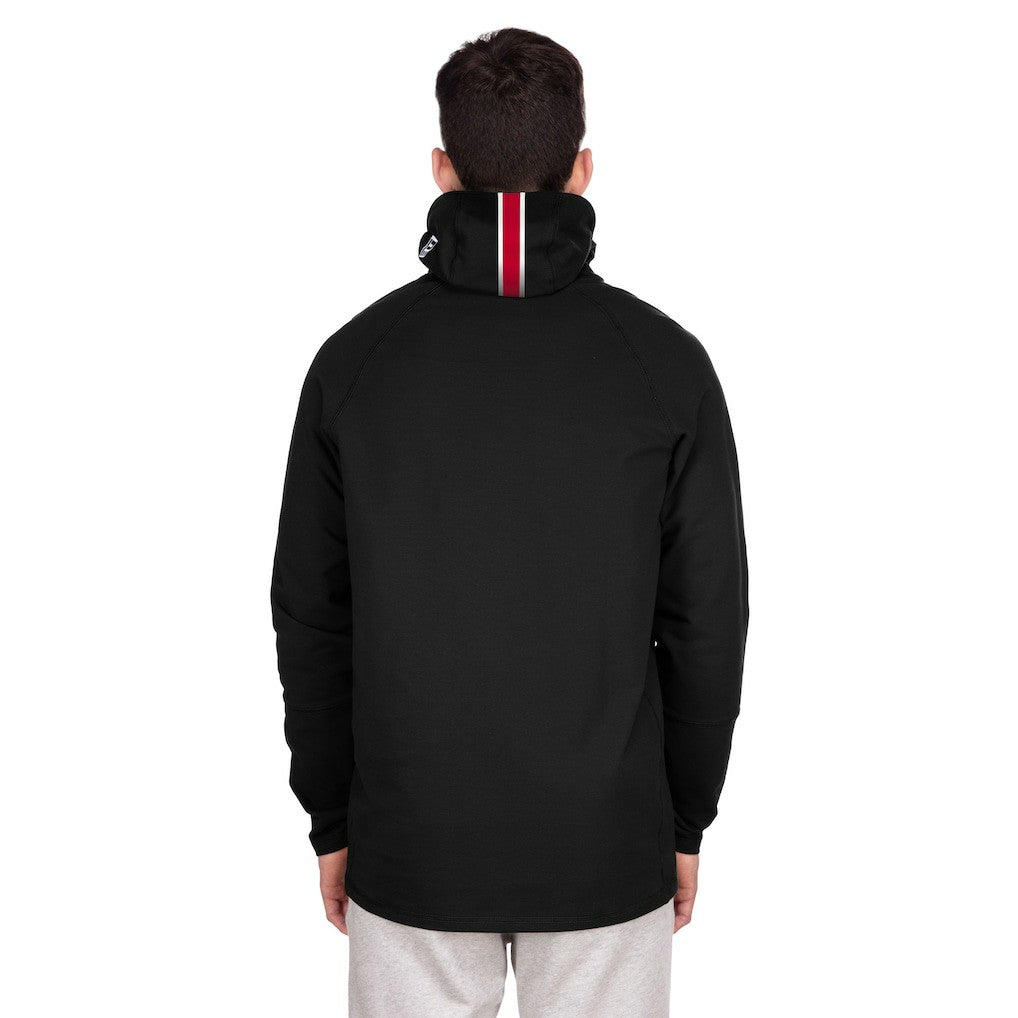 Kansas City Chiefs New Era Functional Fandom Balaclava Helmet Stripe Tri-Blend Hoodie - Black discount