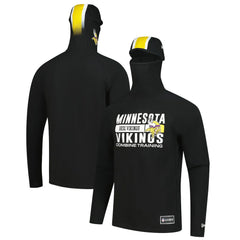 Minnesota Vikings New Era Functional Fandom Balaclava Helmet Stripe Tri-Blend Hoodie - Black outlet