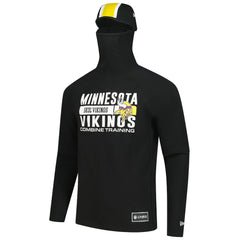 Minnesota Vikings New Era Functional Fandom Balaclava Helmet Stripe Tri-Blend Hoodie - Black outlet