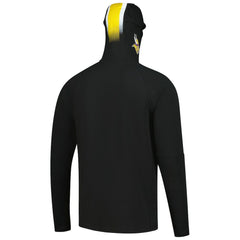Minnesota Vikings New Era Functional Fandom Balaclava Helmet Stripe Tri-Blend Hoodie - Black outlet