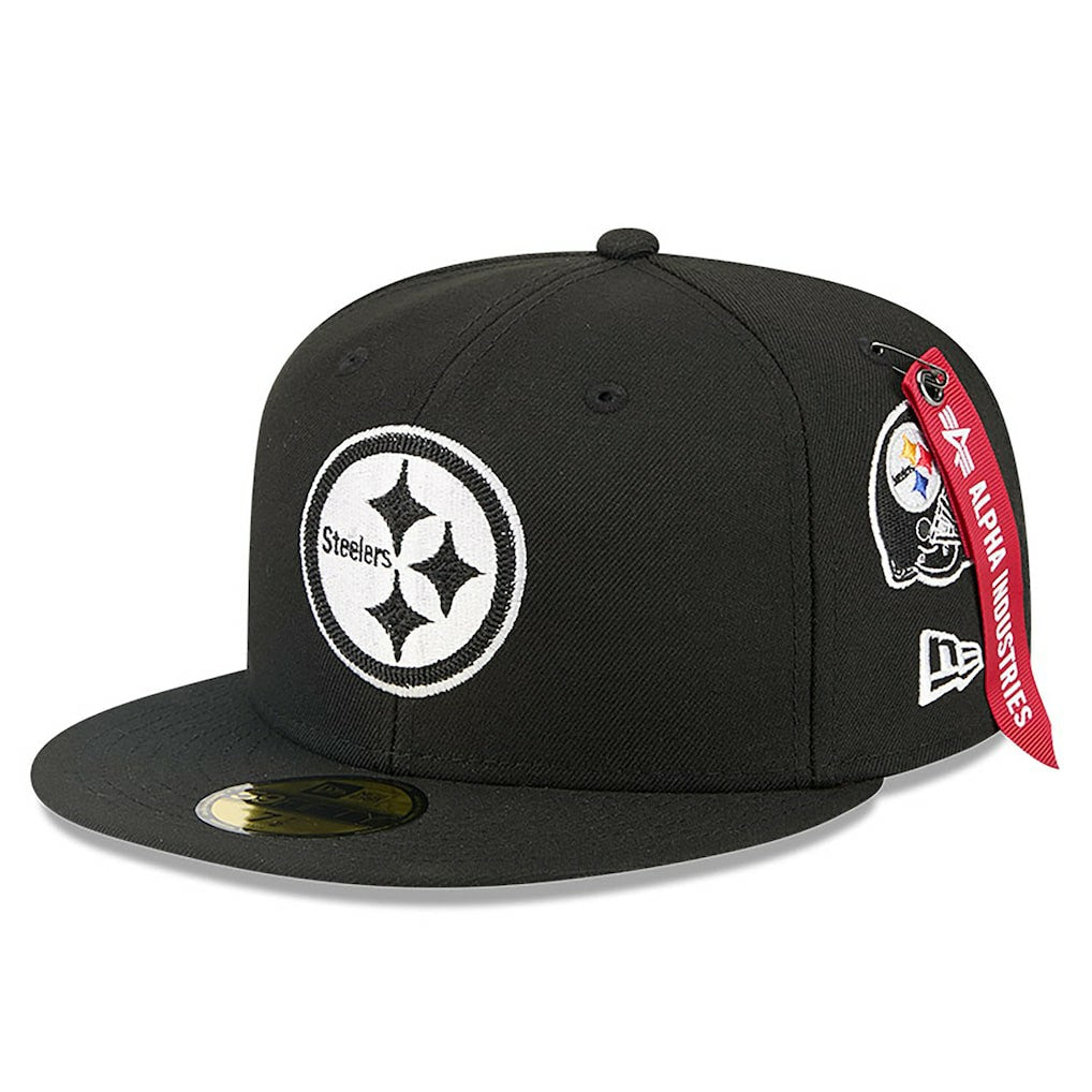 Pittsburgh Steelers New Era x Alpha Industries 59FIFTY Fitted Hat - Black sale