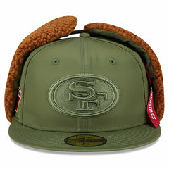 San Francisco 49ers New Era x Alpha Industries Dog Ears 59FIFTY Fitted Hat - Olive discount