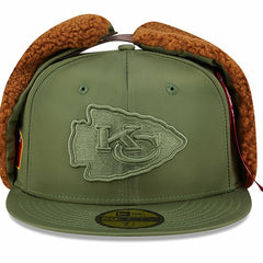 Kansas City Chiefs New Era x Alpha Industries Dog Ears 59FIFTY Fitted Hat - Olive discount