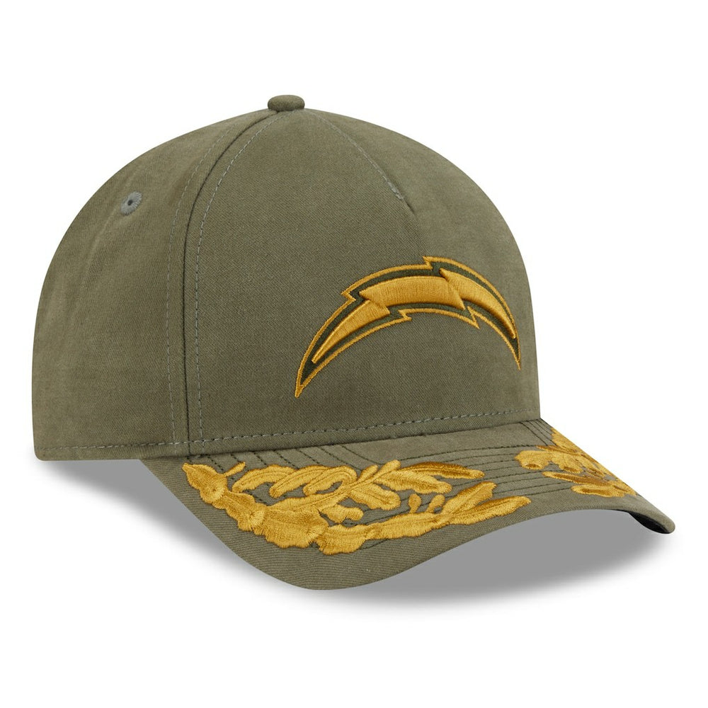 Los Angeles Chargers New Era x Alpha Industries A-Frame 9FORTY Adjustable Hat - Olive discount