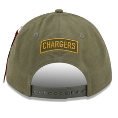 Los Angeles Chargers New Era x Alpha Industries A-Frame 9FORTY Adjustable Hat - Olive discount