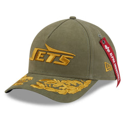 New York Jets New Era x Alpha Industries A-Frame 9FORTY Adjustable Hat - Olive outlet