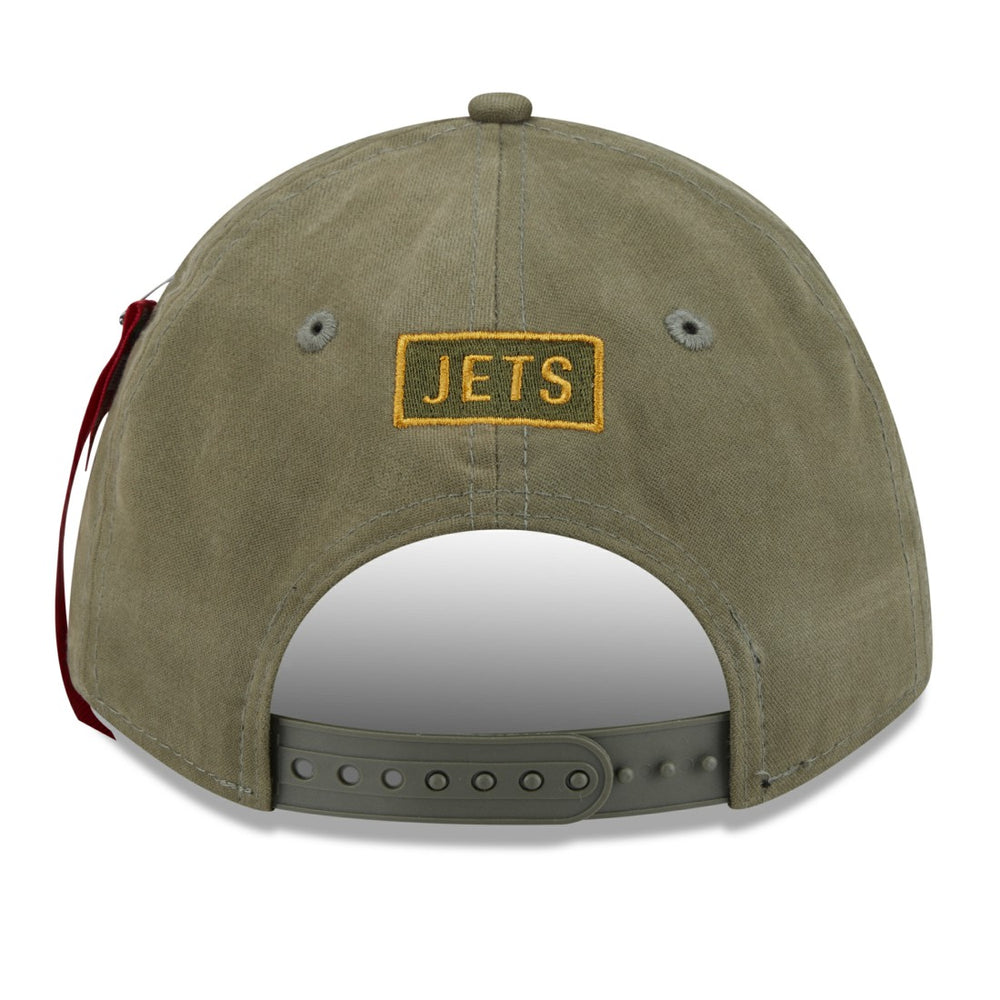 New York Jets New Era x Alpha Industries A-Frame 9FORTY Adjustable Hat - Olive outlet