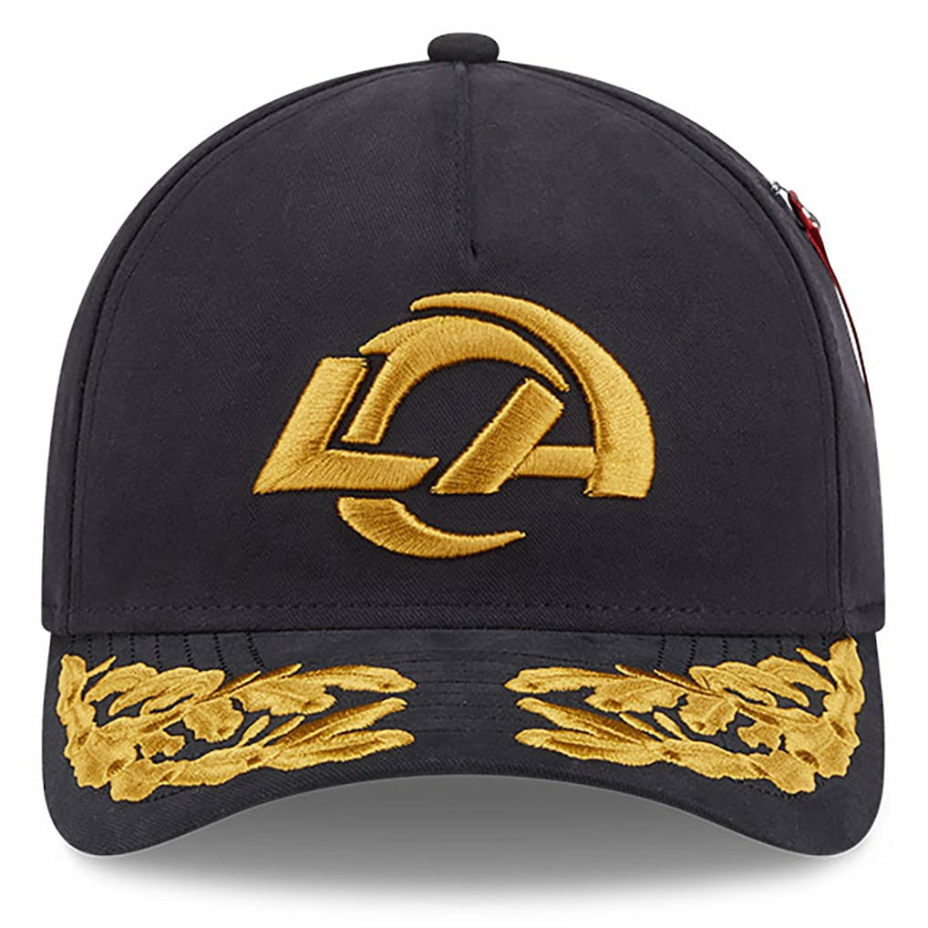 Los Angeles Rams New Era x Alpha Industries A-Frame 9FORTY Adjustable Hat - Black cheap