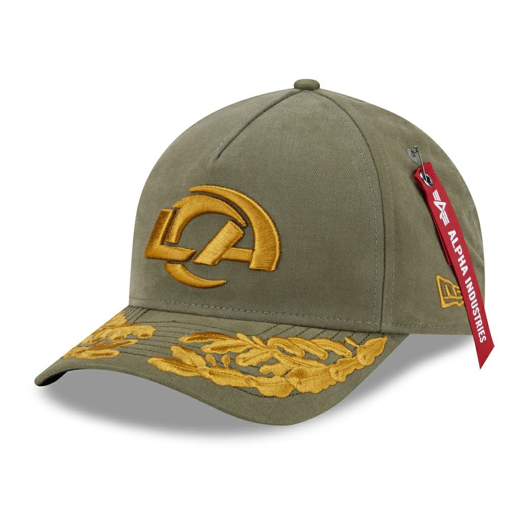 Los Angeles Rams New Era x Alpha Industries A-Frame 9FORTY Adjustable Hat - Olive online