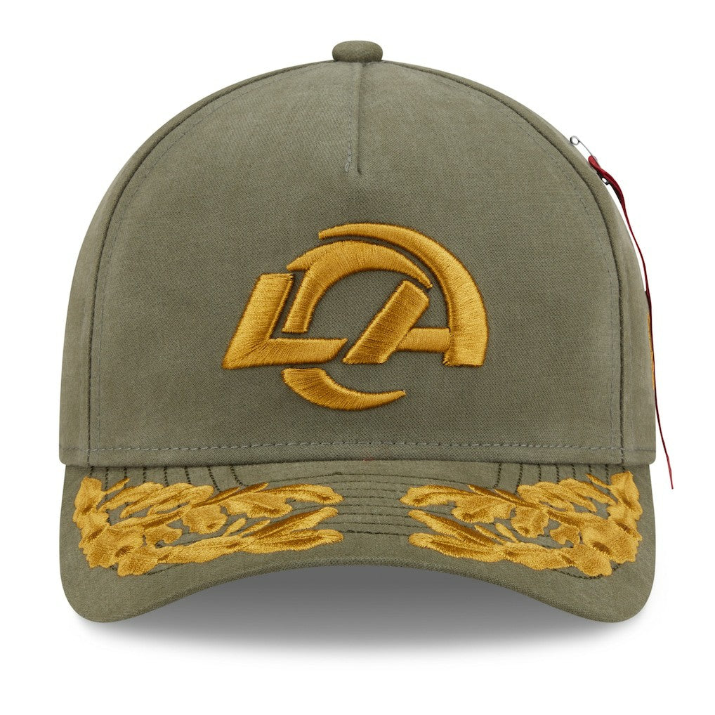 Los Angeles Rams New Era x Alpha Industries A-Frame 9FORTY Adjustable Hat - Olive online