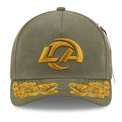 Los Angeles Rams New Era x Alpha Industries A-Frame 9FORTY Adjustable Hat - Olive online