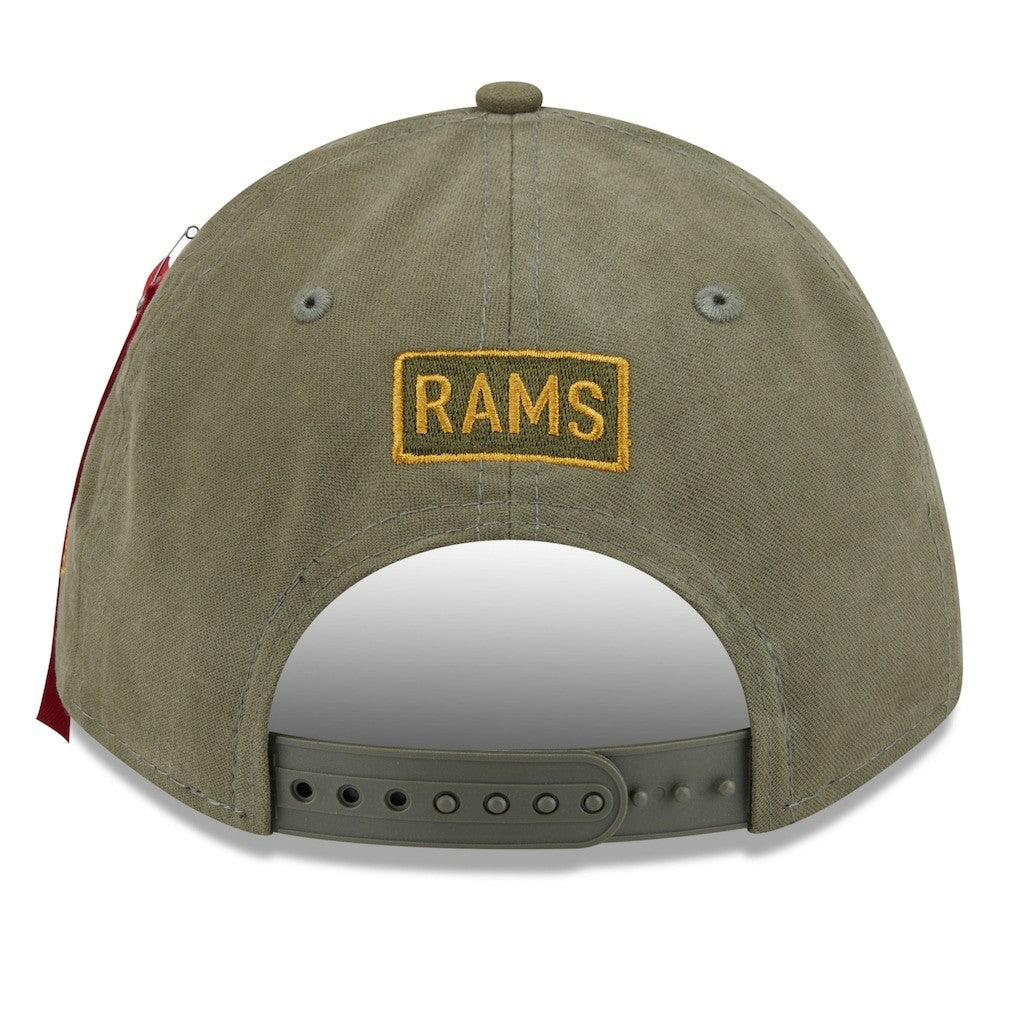 Los Angeles Rams New Era x Alpha Industries A-Frame 9FORTY Adjustable Hat - Olive online