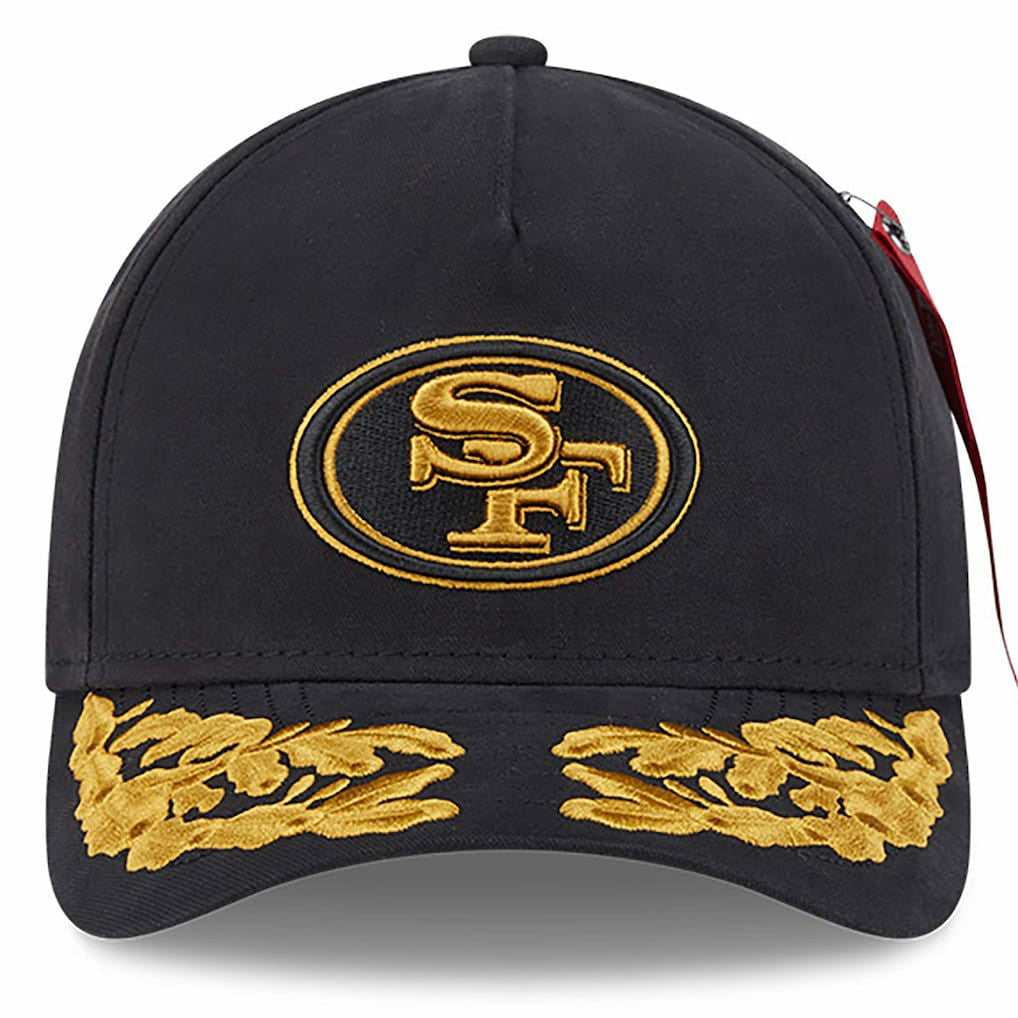 San Francisco 49ers New Era x Alpha Industries A-Frame 9FORTY Adjustable Hat - Black sale