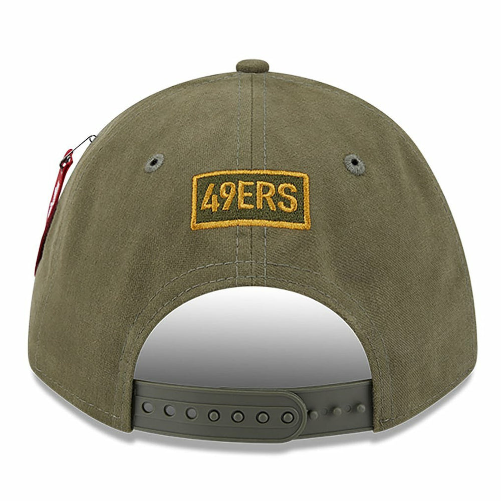 San Francisco 49ers New Era x Alpha Industries A-Frame 9FORTY Adjustable Hat - Olive on sale
