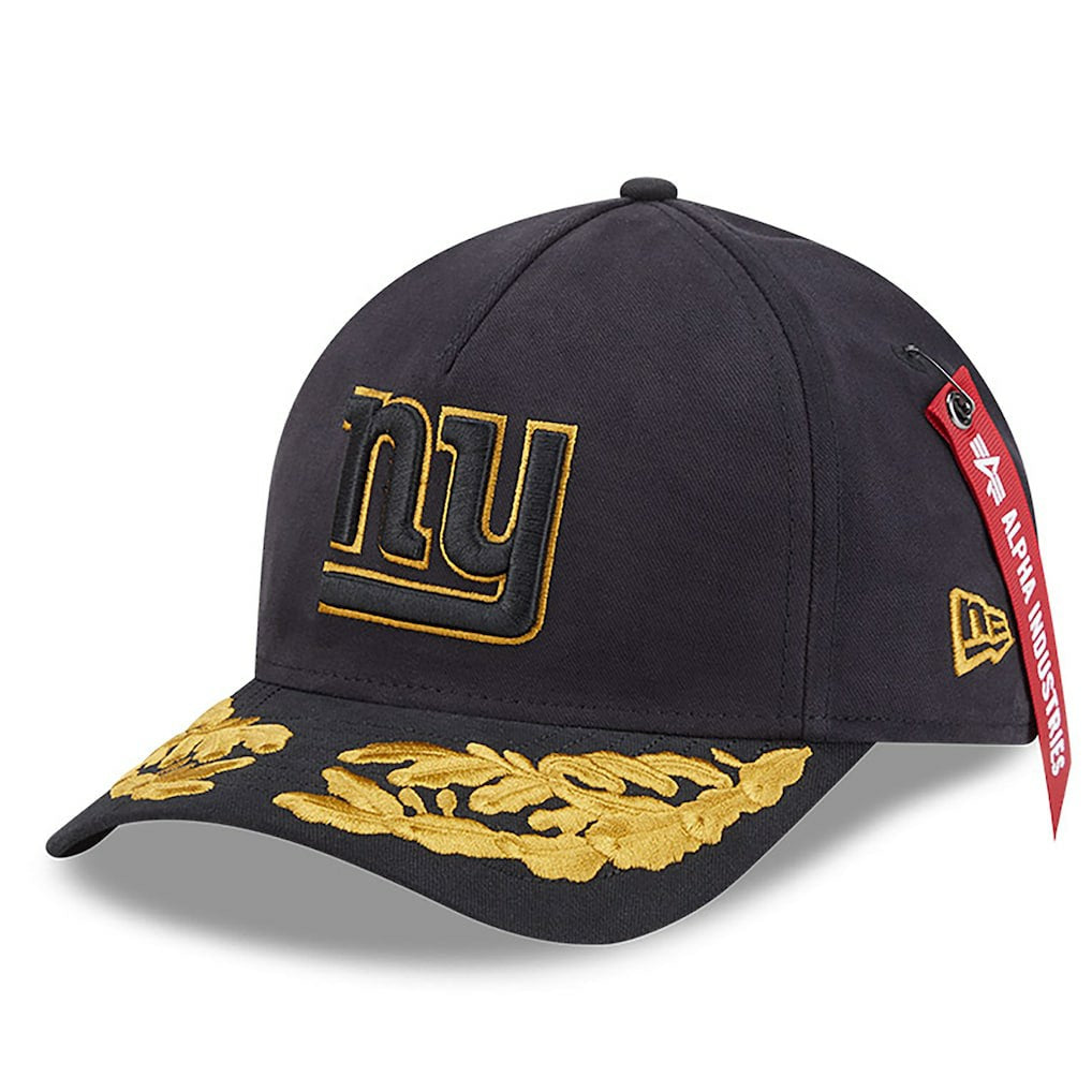 New York Giants New Era x Alpha Industries A-Frame 9FORTY Adjustable Hat - Black discount