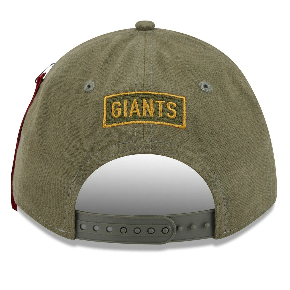 New York Giants New Era x Alpha Industries A-Frame 9FORTY Adjustable Hat - Olive discount