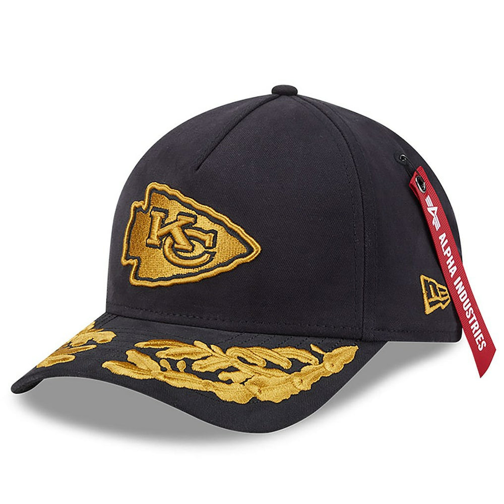 Kansas City Chiefs New Era x Alpha Industries A-Frame 9FORTY Adjustable Hat - Black cheap