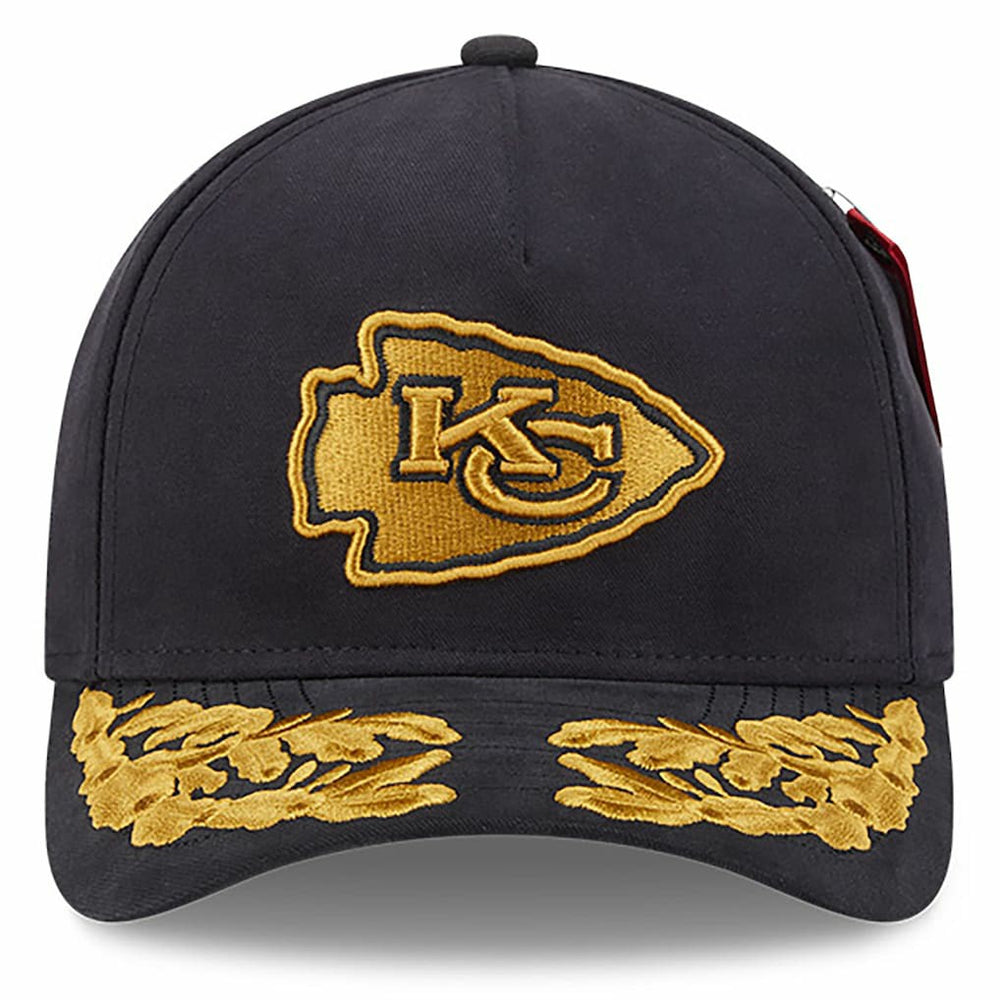 Kansas City Chiefs New Era x Alpha Industries A-Frame 9FORTY Adjustable Hat - Black cheap