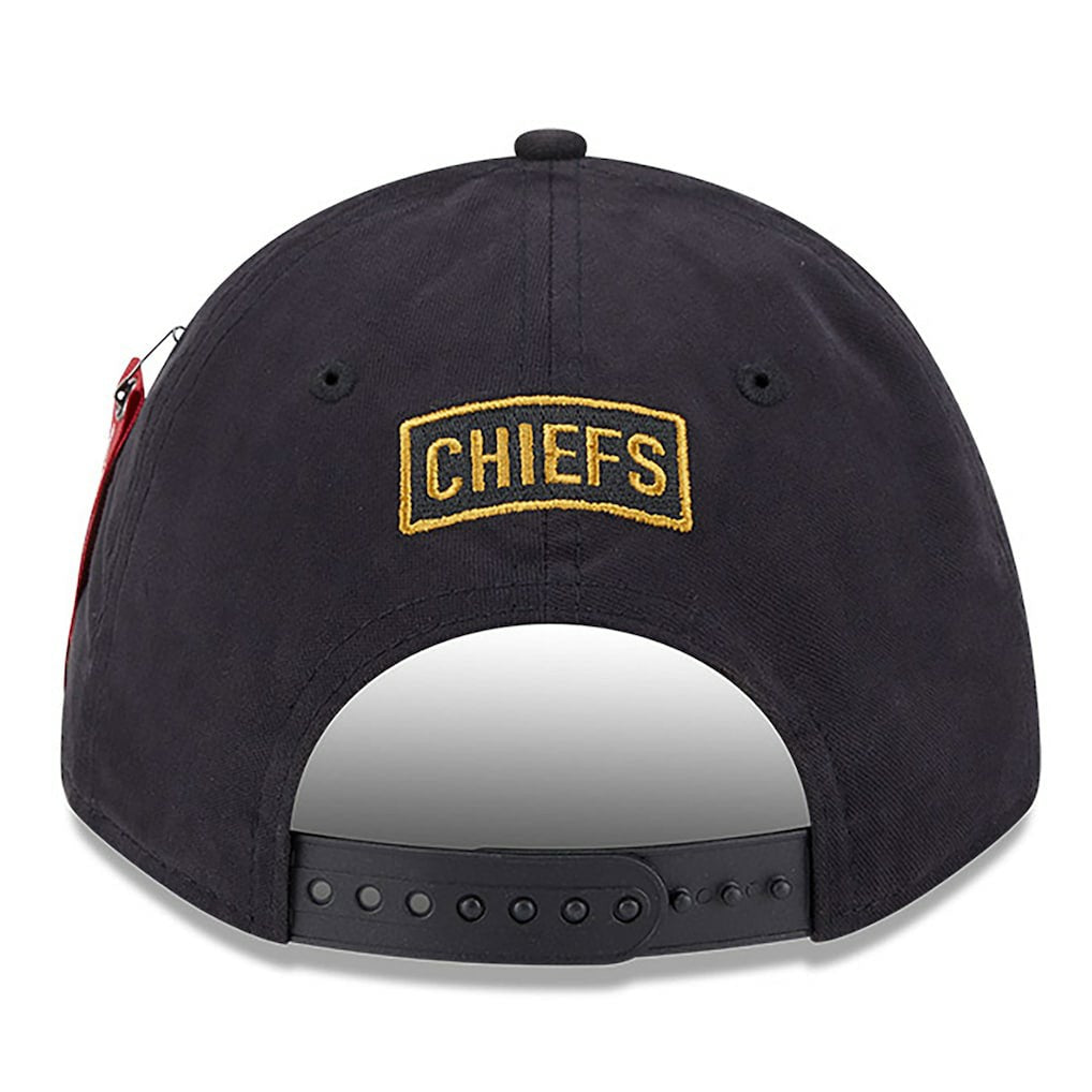 Kansas City Chiefs New Era x Alpha Industries A-Frame 9FORTY Adjustable Hat - Black cheap