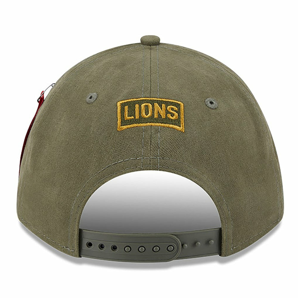 Detroit Lions New Era x Alpha Industries A-Frame 9FORTY Adjustable Hat - Olive sale
