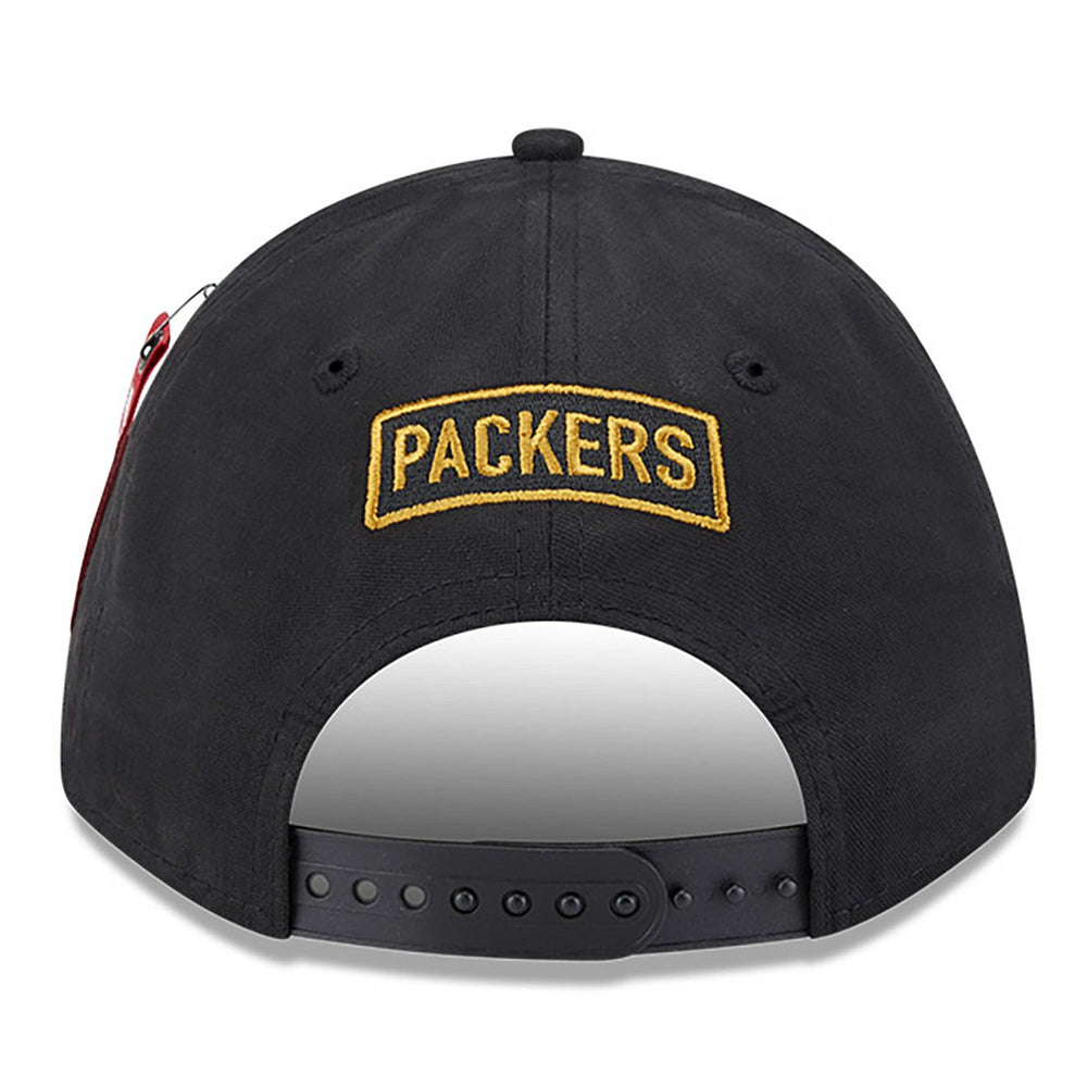Green Bay Packers New Era x Alpha Industries A-Frame 9FORTY Adjustable Hat - Black online