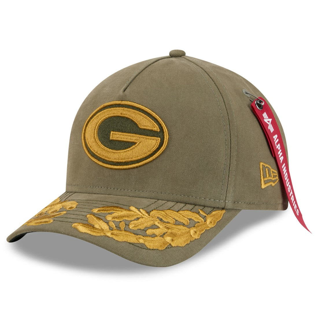 Green Bay Packers New Era x Alpha Industries A-Frame 9FORTY Adjustable Hat - Olive online