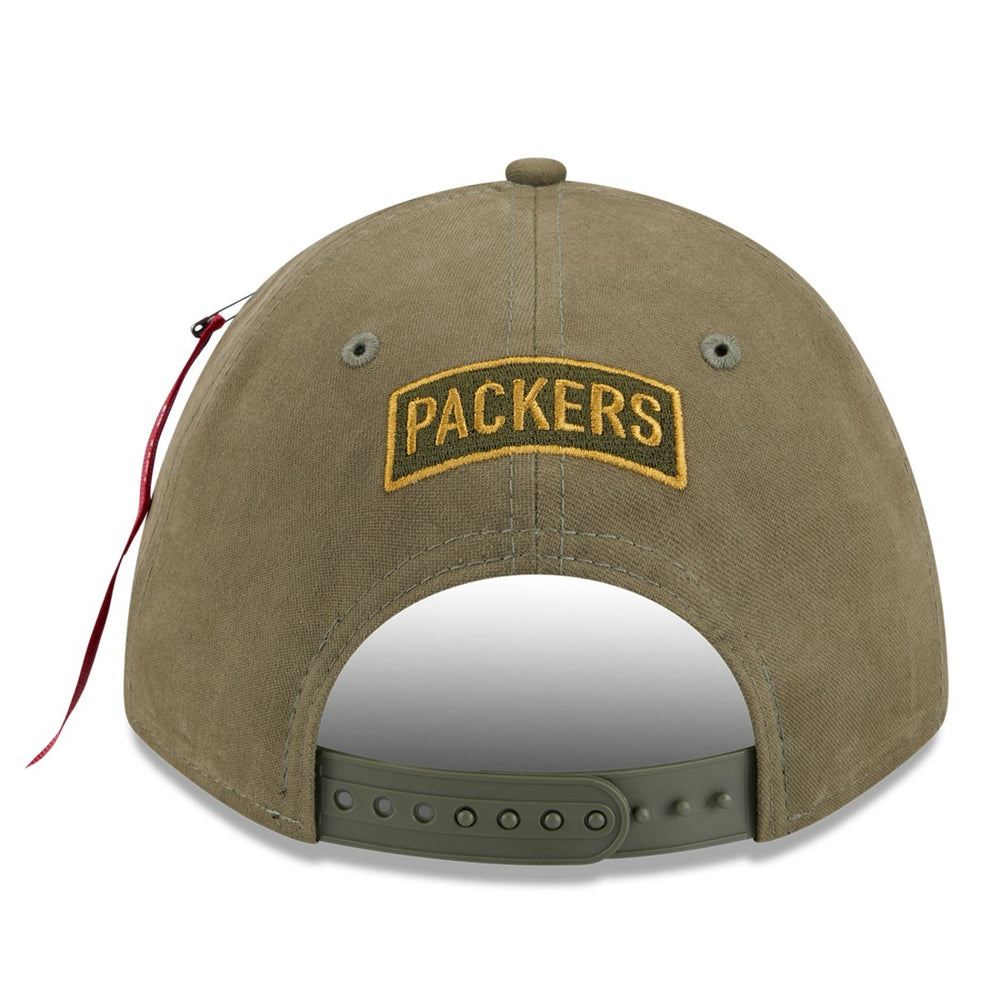 Green Bay Packers New Era x Alpha Industries A-Frame 9FORTY Adjustable Hat - Olive online