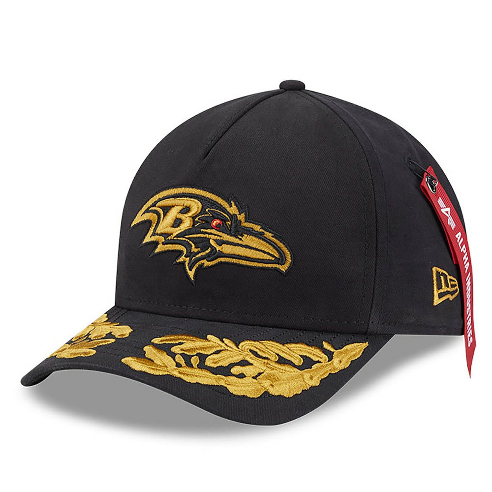 Baltimore Ravens New Era x Alpha Industries A-Frame 9FORTY Adjustable Hat - Black outlet