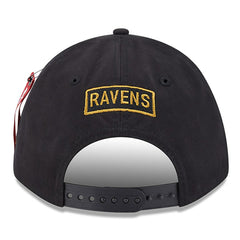 Baltimore Ravens New Era x Alpha Industries A-Frame 9FORTY Adjustable Hat - Black outlet