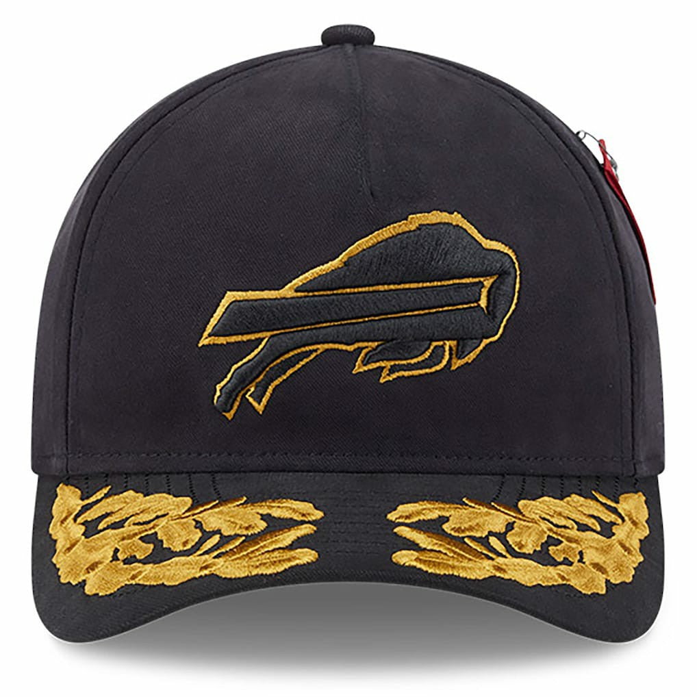 Buffalo Bills New Era x Alpha Industries A-Frame 9FORTY Adjustable Hat - Black on sale