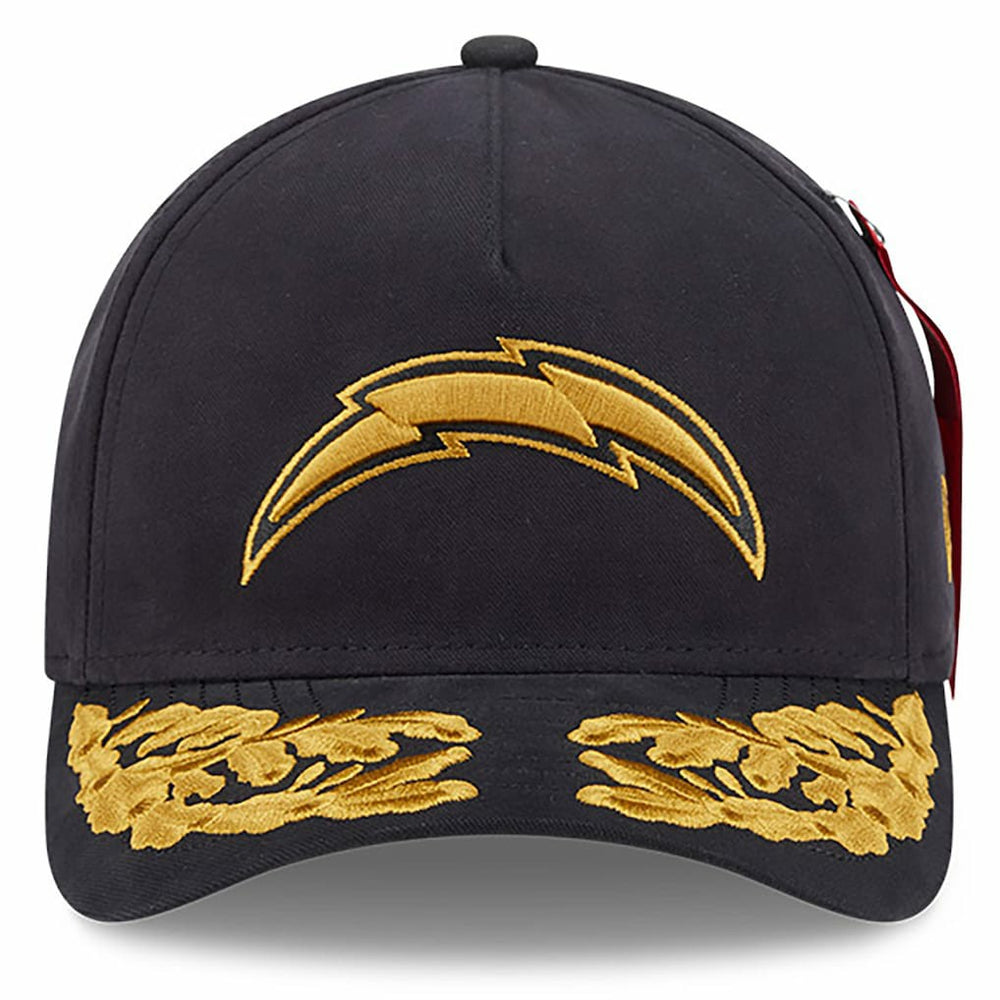 Los Angeles Chargers New Era x Alpha Industries A-Frame 9FORTY Adjustable Hat - Black discount