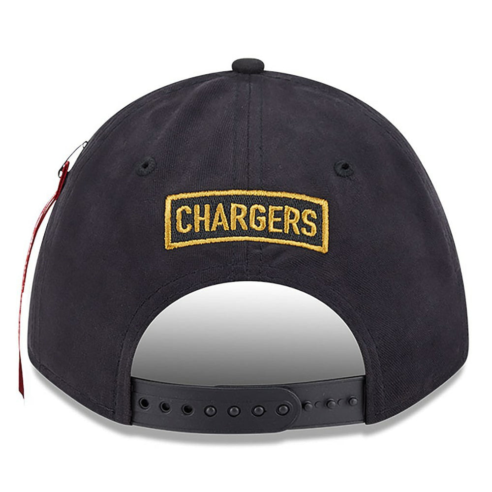Los Angeles Chargers New Era x Alpha Industries A-Frame 9FORTY Adjustable Hat - Black discount