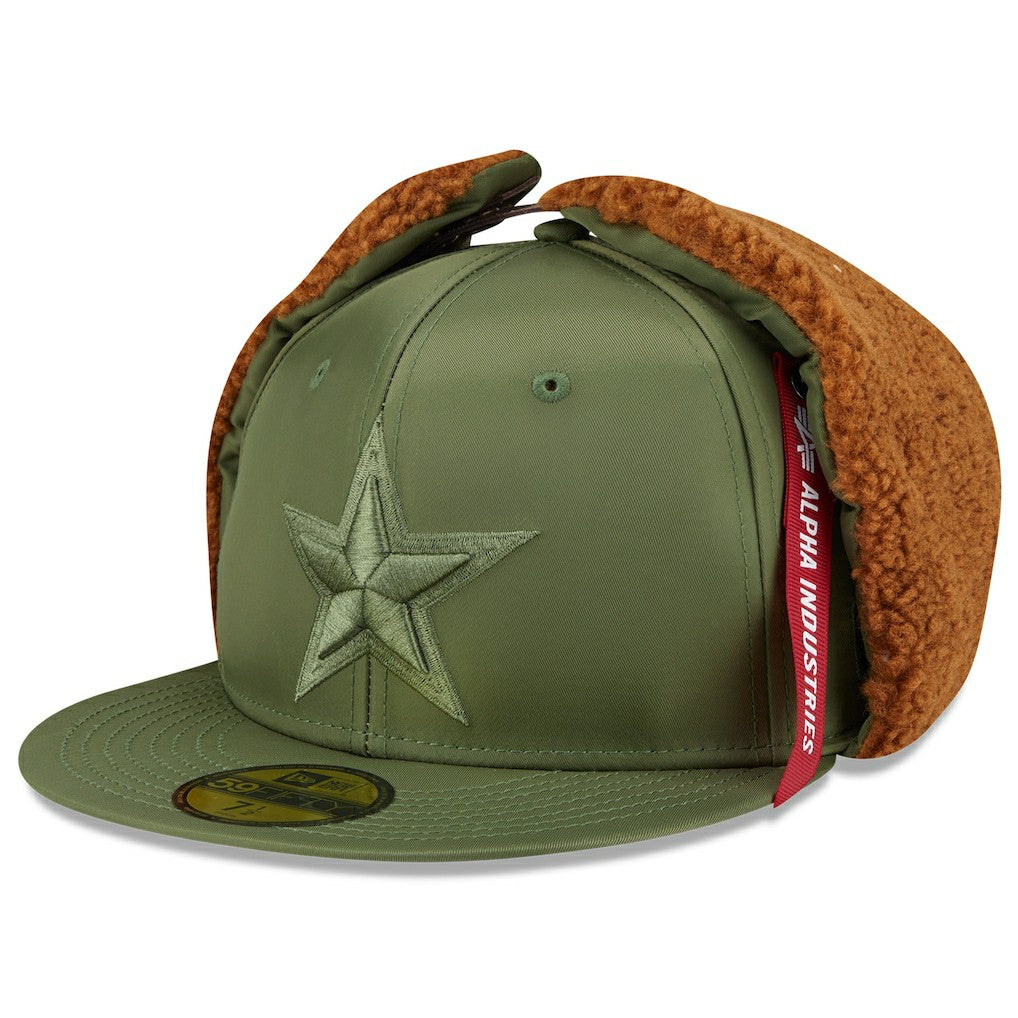 Dallas Cowboys New Era x Alpha Industries Dog Ears 59FIFTY Fitted Hat - Olive discount