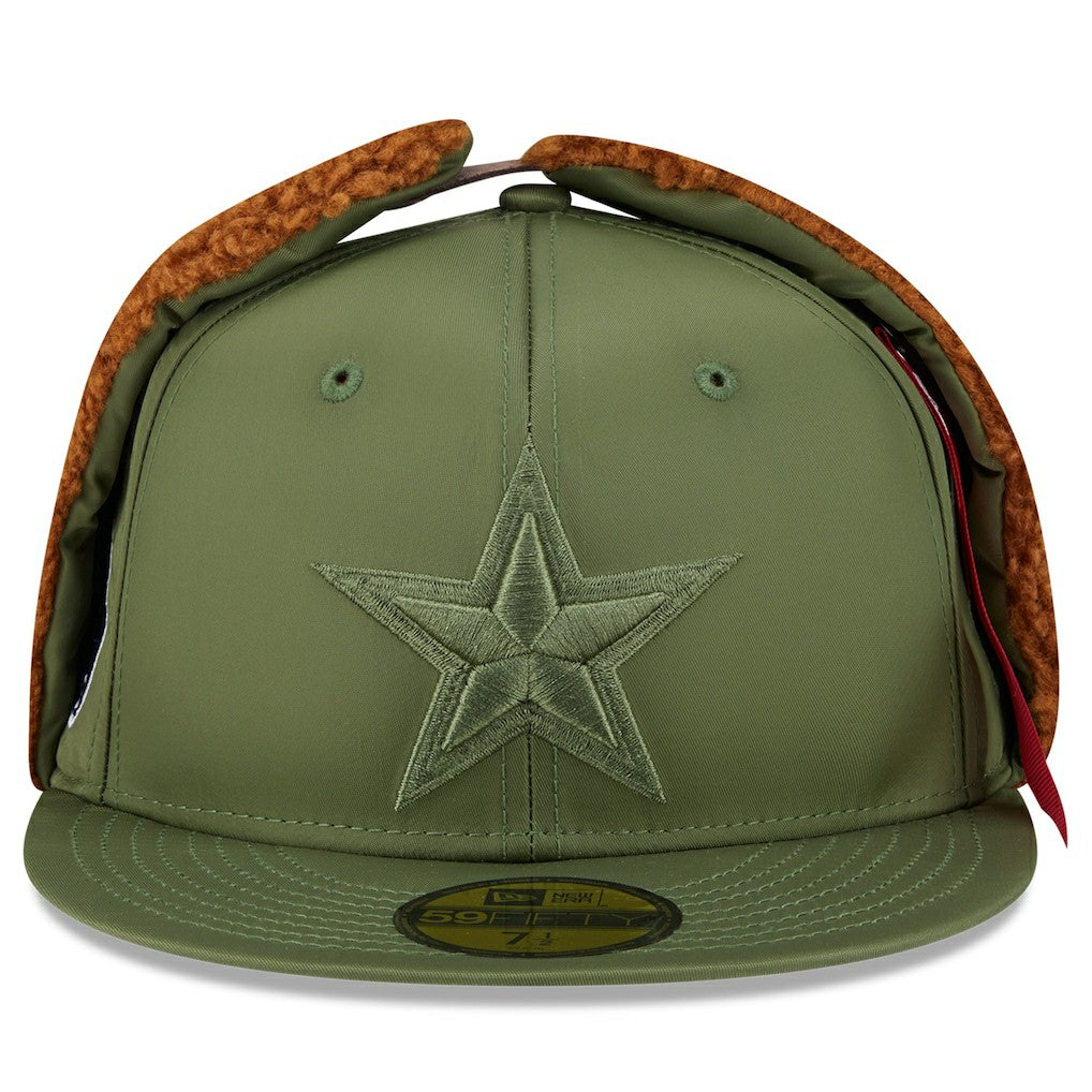 Dallas Cowboys New Era x Alpha Industries Dog Ears 59FIFTY Fitted Hat - Olive discount