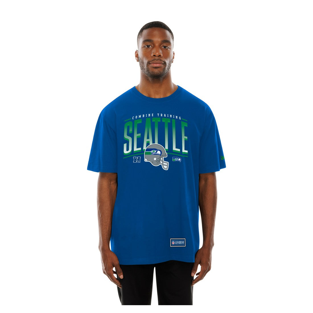 Seattle Seahawks New Era Combine Authentic Training Throwback T-Shirt - College Navy sale