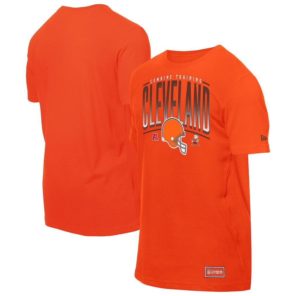 Cleveland Browns New Era Combine Authentic Training Throwback T-Shirt - Orange sale