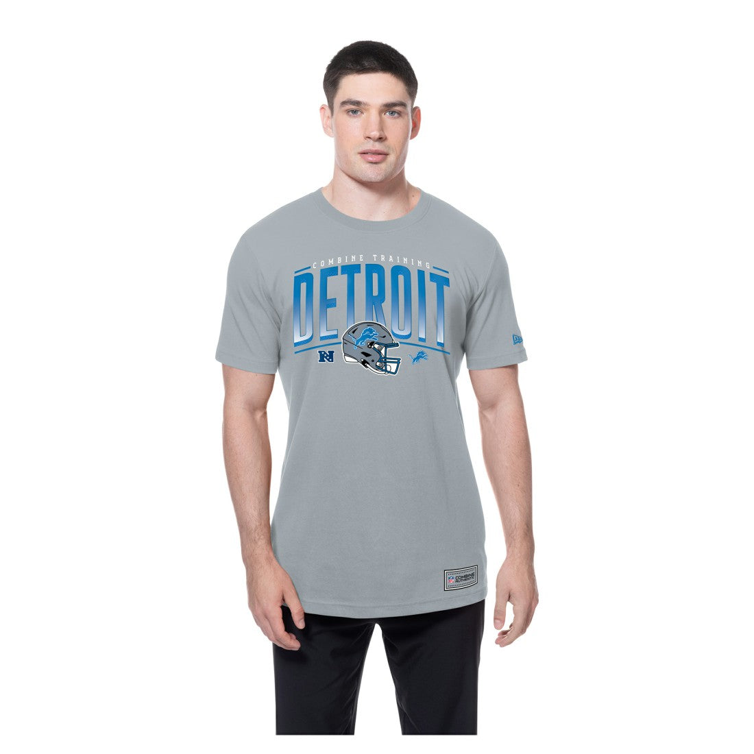Detroit Lions New Era Combine Authentic Helmet T-Shirt - Silver outlet