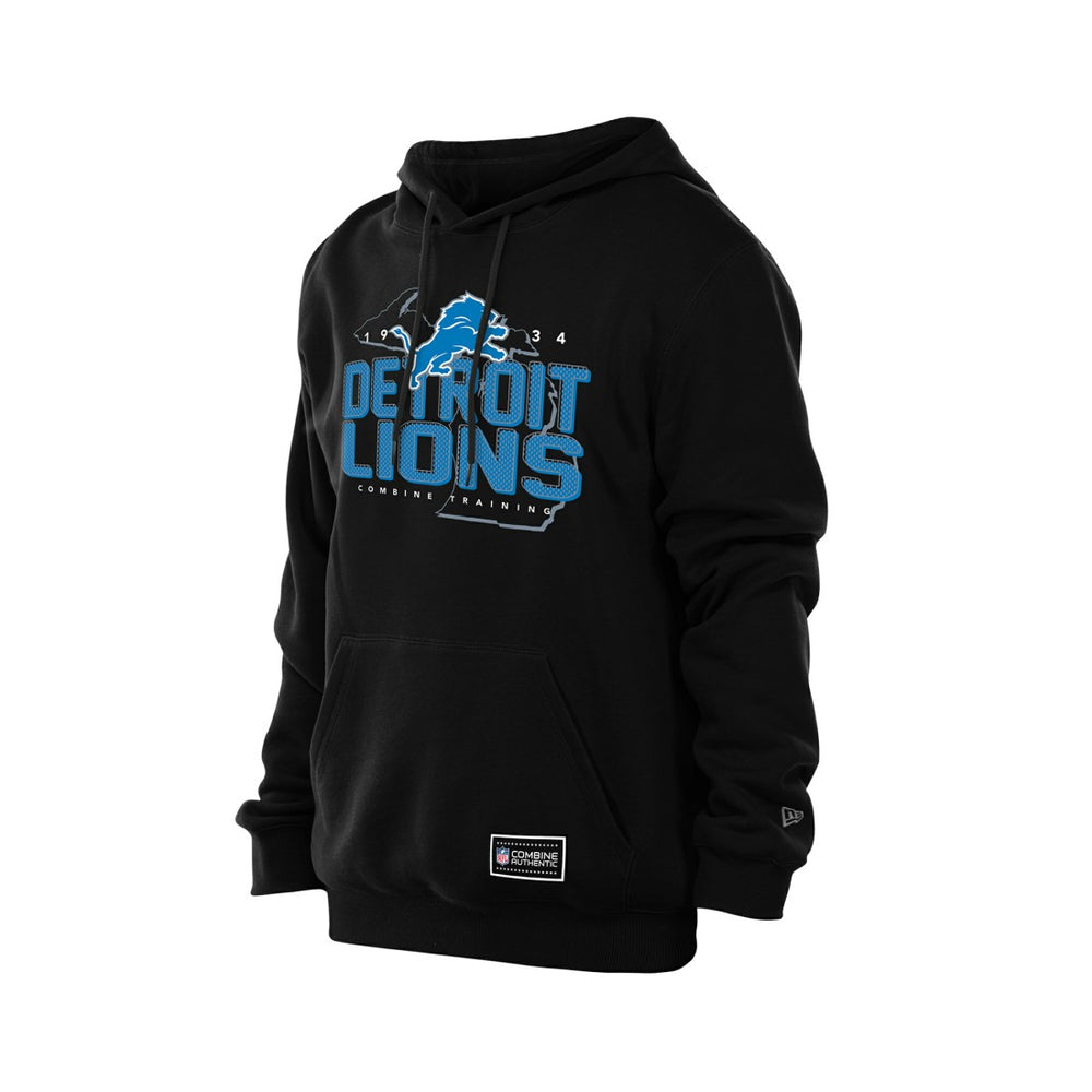 Detroit Lions New Era Combine Authentic Local State Hoodie - Black cheap