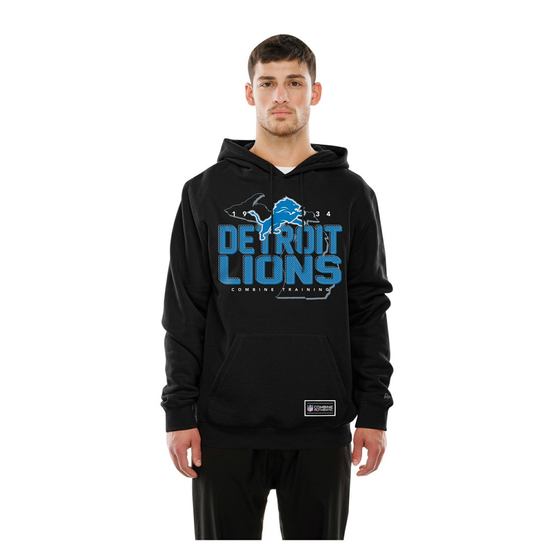 Detroit Lions New Era Combine Authentic Local State Hoodie - Black cheap