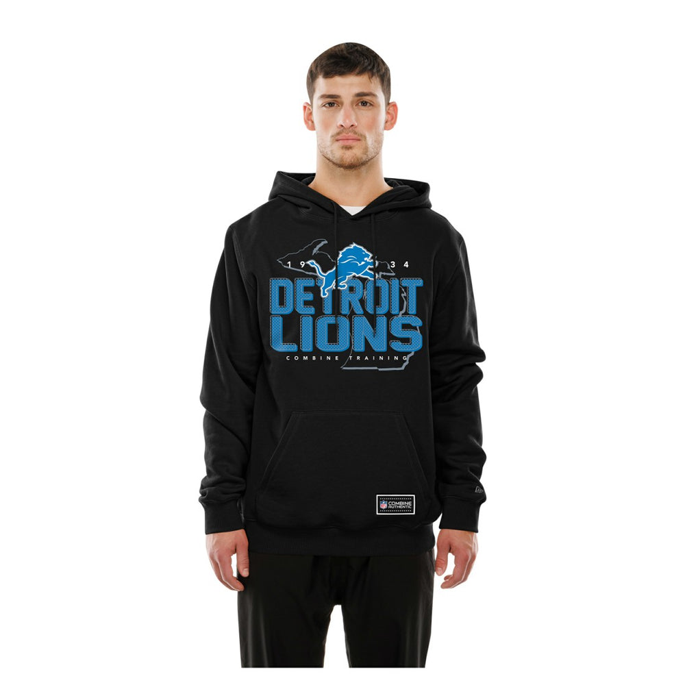 Detroit Lions New Era Combine Authentic Local State Hoodie - Black cheap