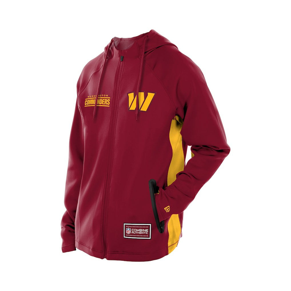 Washington Commanders New Era Combine Authentic Raglan Scuba Full-Zip Hoodie - Burgundy outlet