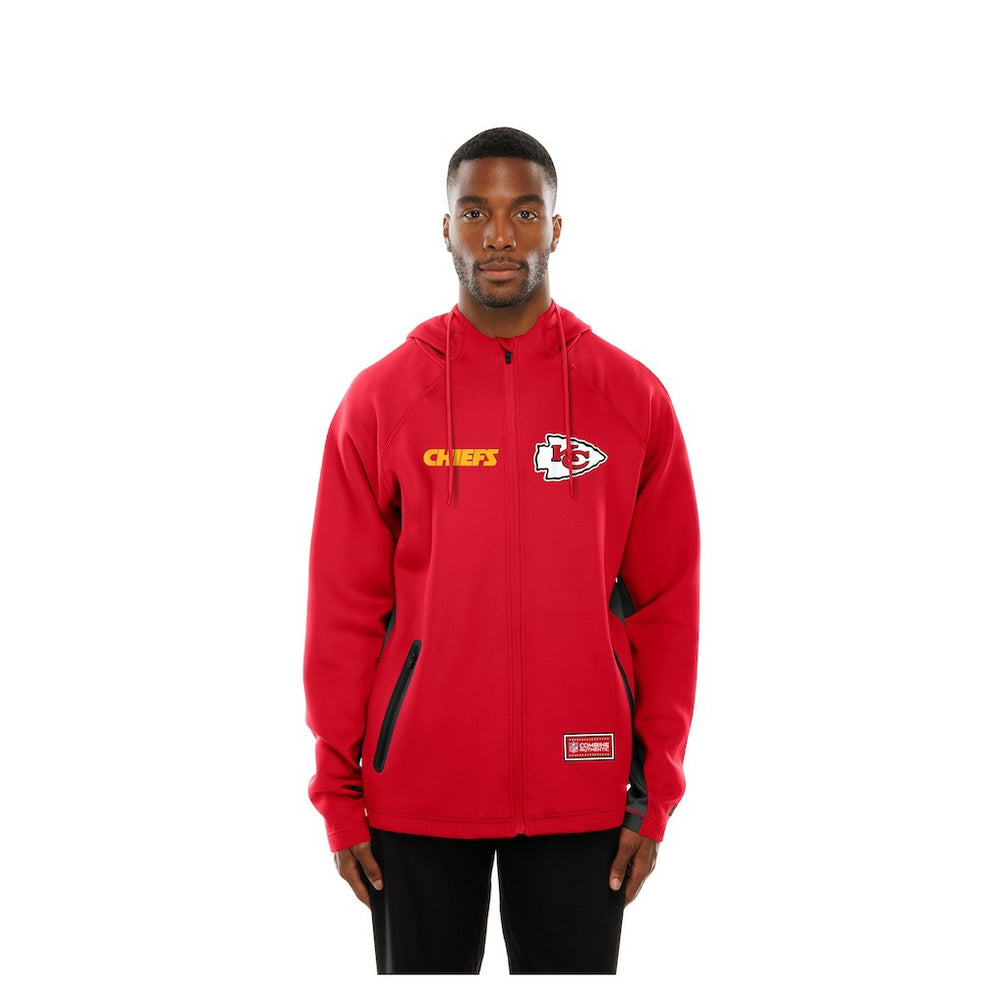 Kansas City Chiefs New Era Combine Authentic Raglan Scuba Full-Zip Hoodie - Red cheap