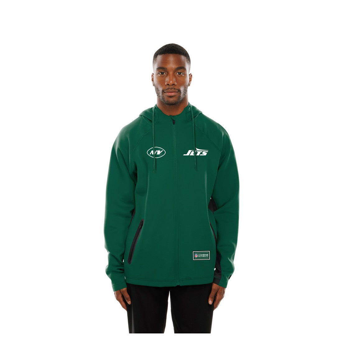 New York Jets New Era Combine Authentic Raglan Scuba Full-Zip Hoodie - Green for sale
