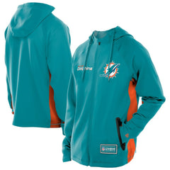 Miami Dolphins New Era Combine Authentic Raglan Scuba Full-Zip Hoodie - Aqua discount